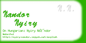 nandor nyiry business card